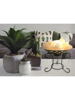 Tischleuchte "Stone" in Schwarz/ Creme - (H)25,4 x Ø 25,4 cm