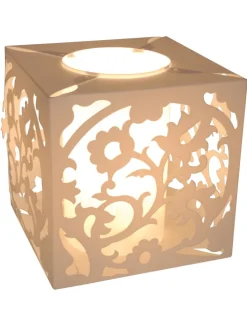 Tischleuchte "WHITE LINE" in weiß - (L)16.5 cm x (B)16.5 cm x (H)18 cm