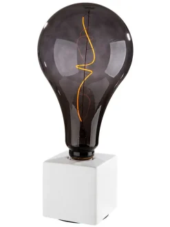 Tischleuchte "Würfel" in Weiß/ Schwarz - (B)10 x (H)10 x (T)19 cm