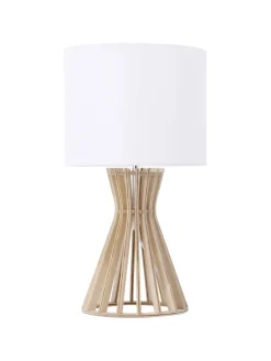 Tischleuchten CARRION in Braun/Weiß - (W) 27 x (H) 37 x (L) 27 cm