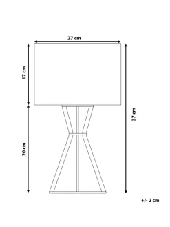 Tischleuchten CARRION in Braun/Weiß - (W) 27 x (H) 37 x (L) 27 cm