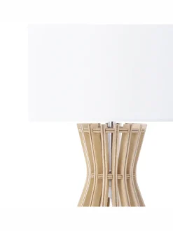 Tischleuchten CARRION in Braun/Weiß - (W) 27 x (H) 37 x (L) 27 cm