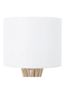 Tischleuchten CARRION in Braun/Weiß - (W) 27 x (H) 37 x (L) 27 cm