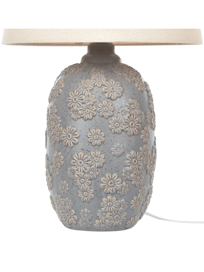 Tischleuchten FERREY in Grau/Beige - (W) 30 x (H) 46 x (L) 30 cm