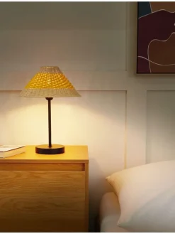 Tischleuchten MOMBA in Beige/Gelb/Schwarz - (W) 30 x (H) 40 x (L) 30 cm