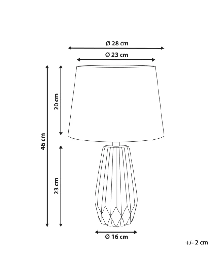 Tischleuchten MONTAGUA in Grau/Schwarz - (W) 28 x (H) 46 x (L) 28 cm