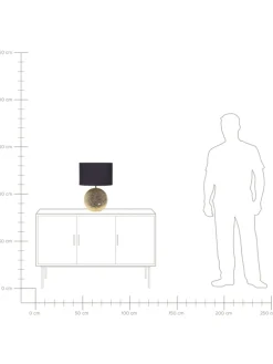 Tischleuchten NASVA in Gold/Schwarz - (W) 35 x (H) 51 x (L) 35 cm