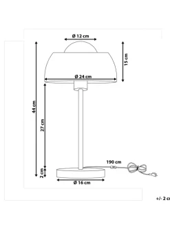Tischleuchten SENETTE in Gold - (W) 24 x (H) 44 x (L) 24 cm