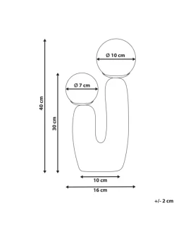 Tischleuchten TULUN in Rosa/Weiß - (W) 25 x (H) 40 x (L) 25 cm