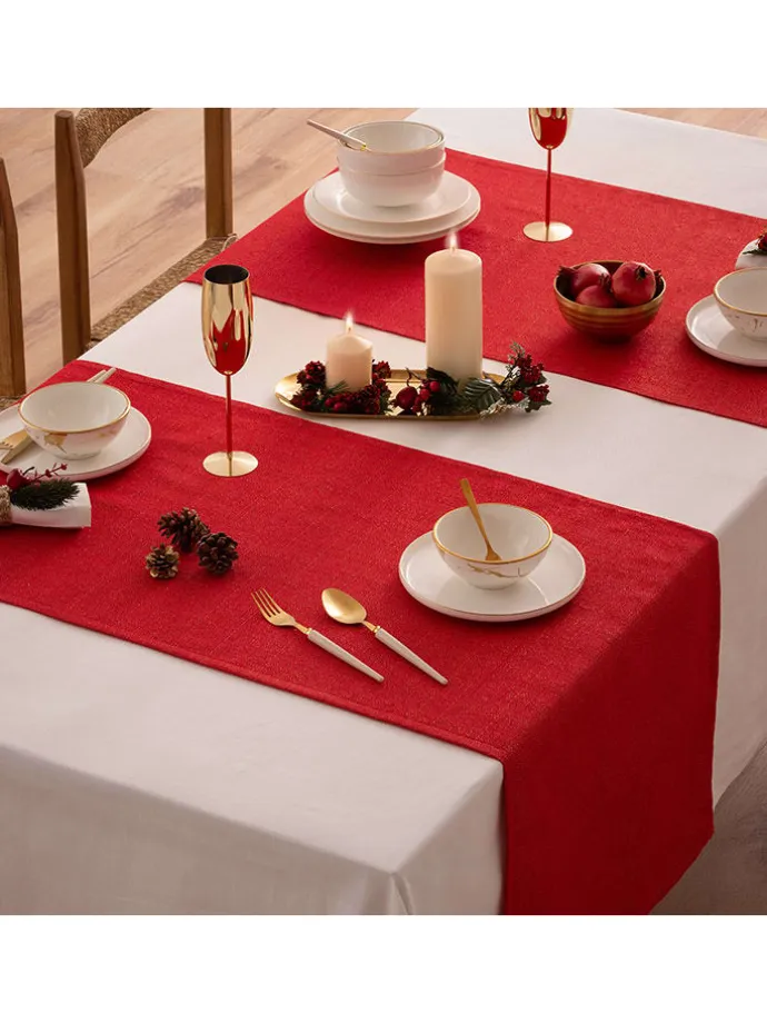 Tischläufer "Christmas Evolet" in Rot