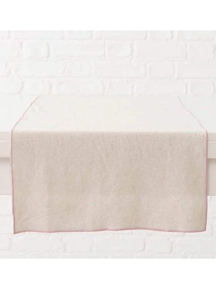 Tischläufer "Janea" in Creme/ Rosa - (L)140 x (B)40 cm