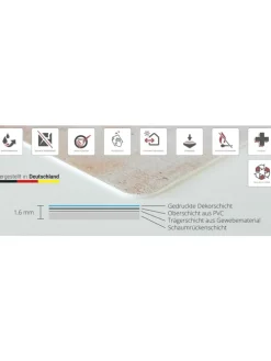 Tischsets I Platzsets abwaschbar - Florales Muster in Mint - aus erstklassigem Vinyl (Kunststoff Ð BPA-frei) - 4 Stück - 44 x 32 cm - rutschfeste Tischdekoration