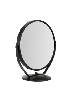 Tischspiegel "Makeda" in Schwarz - (B)21,5 x (H)23 x (T)12 cm