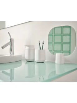 Tischspiegel "Time" in Weiß - (B)20 x (H)26,5 x (T)6 cm