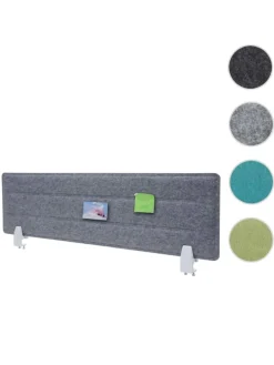 Tischtrennwand G76, 100x30cm grau