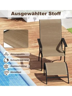 5-tlg. Balkonmöbel Set in Braun