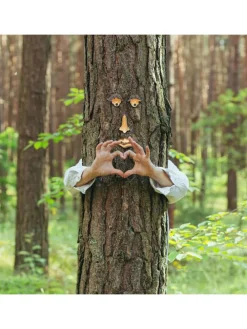 4tlg. Baumgesicht in Mehrfarbig