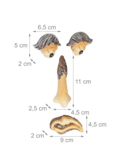 4tlg. Baumgesicht in Mehrfarbig