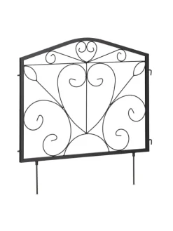 4-tlg. Beetzaun in Schwarz