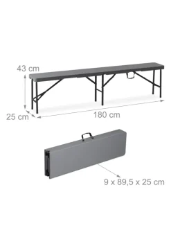 3-tlg. Bierzeltgarnitur in Grau