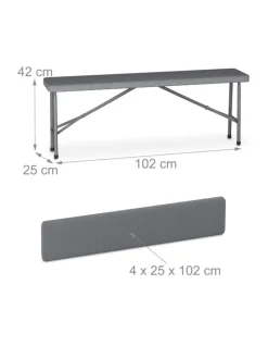 3-tlg. Bierzeltgarnitur in Grau