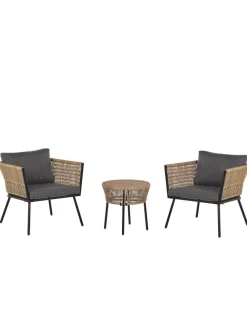 3-tlg Bistro Set GARGANO in Braun/Grau