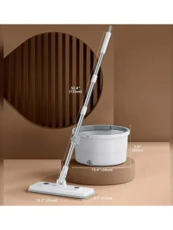 2tlg. Bodenwischer-Set in Weiß