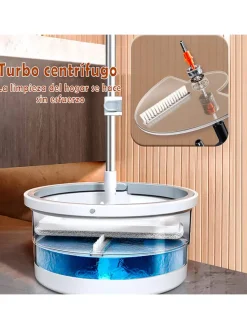 2tlg. Bodenwischer-Set in Weiß