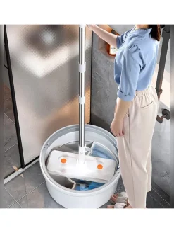 2tlg. Bodenwischer-Set in Weiß