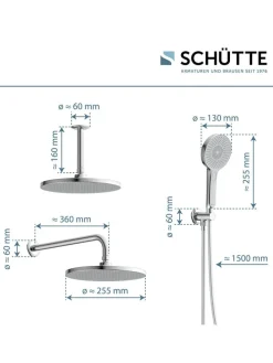 5tlg. Brause-Set ''Karibik'' in Chrom/ Hellgrau
