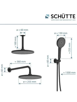 5tlg. Brause-Set ''Karibik'' in Schwarz