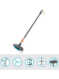 3tlg. Cleansystem-Set mit Stiel "Hard" in Schwarz