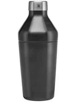4tlg. Cocktail-Shaker-Set in Schwarz/ Silber