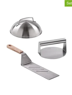 3tlg. Edelstahl-Burger-Set