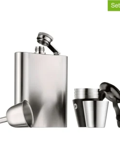 6tlg. Edelstahl-Flachmann-Set "Manhattan"