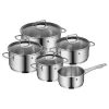 9tlg. Edelstahl-Kochgeschirr-Set "Astoria"