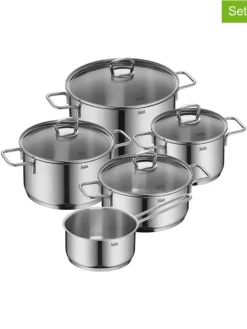 9tlg. Edelstahl-Kochgeschirr-Set "Alicante"