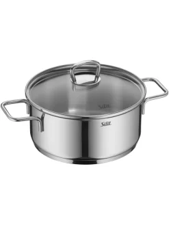 9tlg. Edelstahl-Kochgeschirr-Set 