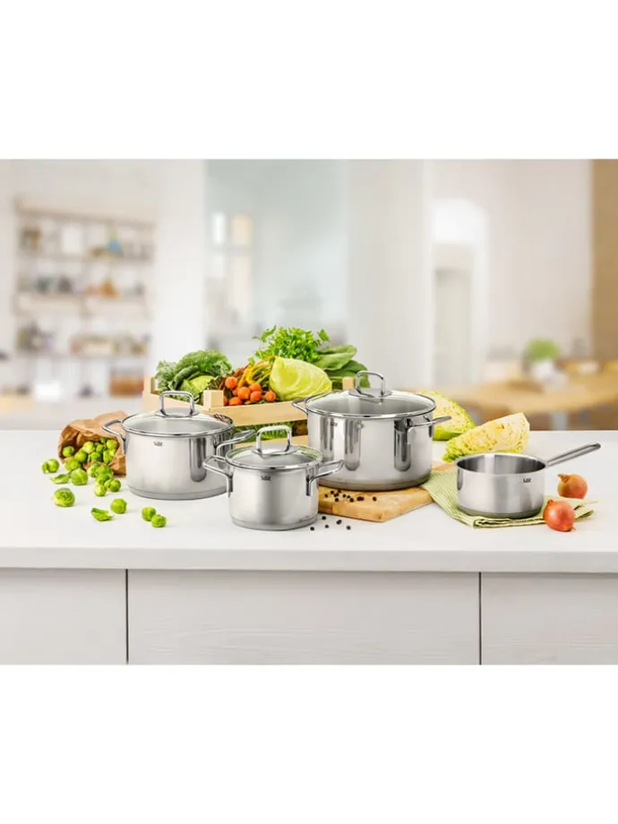 9tlg. Edelstahl-Kochgeschirr-Set "Extra Cook"