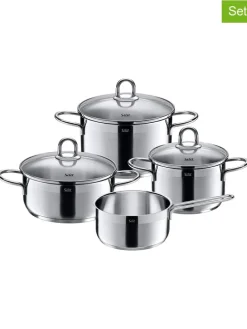 7tlg. Edelstahl-Kochgeschirr-Set "Diamant"