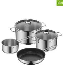 6tlg. Edelstahl-Kochgeschirr-Set "Alicante"