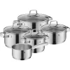 9tlg. Edelstahl-Kochgeschirr-Set "Belmonte"