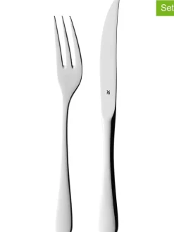 12tlg. Edelstahl-Steakbesteckset mit Holzkassette