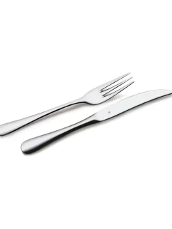 12tlg. Edelstahl-Steakbesteckset mit Holzkassette