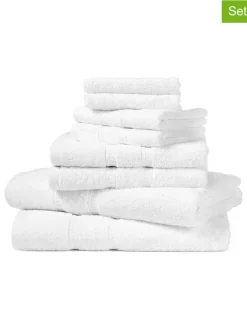 8tlg. Frottierset "Las Palmas" in Weiß