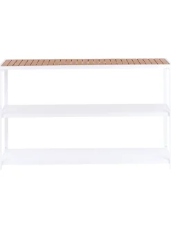 6-tlg Gartenküche AVETRANA in Weiß/Braun