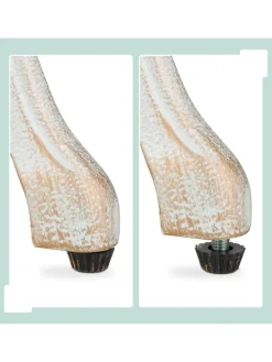 3-tlg. Gartenmöbel Set in Weiß/ Bronze