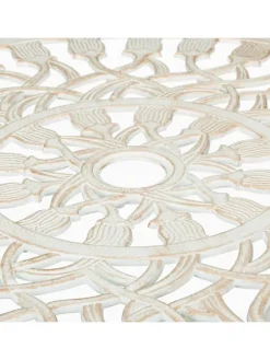 3-tlg. Gartenmöbel Set in Weiß/ Bronze