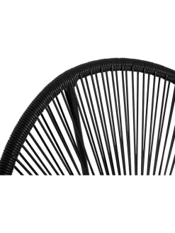 3tlg. Gartenmöbel-Set in Schwarz