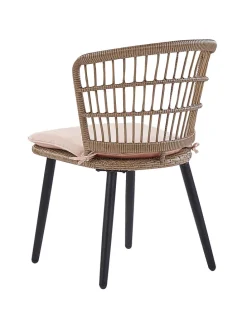 7-tlg Gartentisch Set ALIANO in Beige/Schwarz